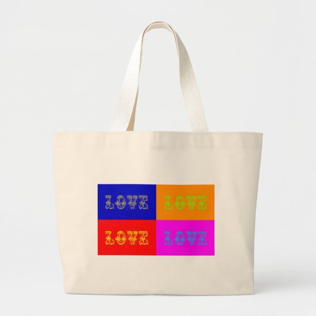 Grand Tote Bag Pop Art Love (Devant)