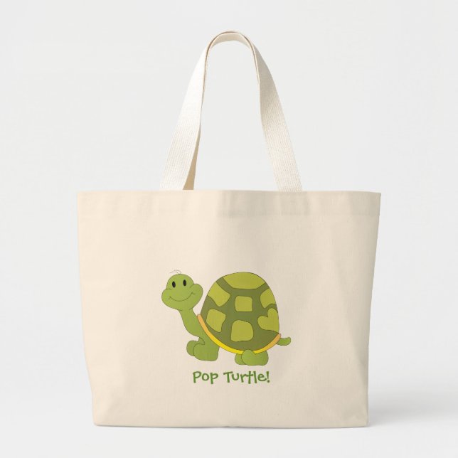 Grand Tote Bag Pop Turtle ! (Devant)