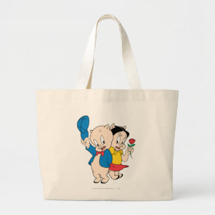 Grand Tote Bag Porky Pig and Petunia