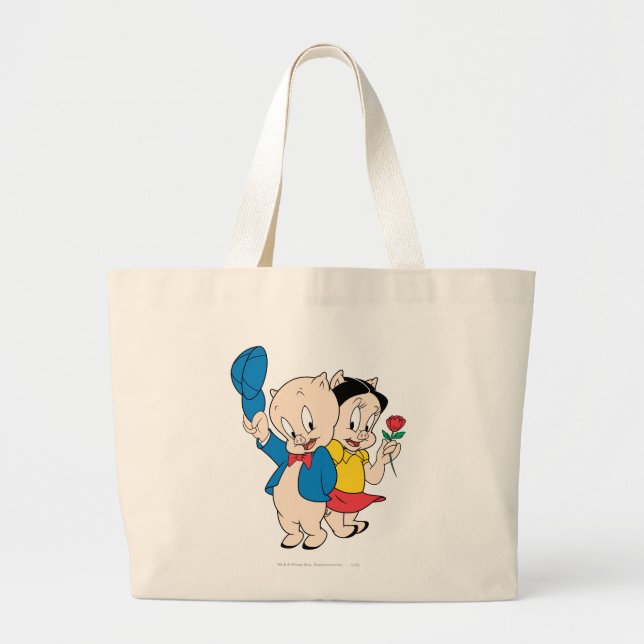 Grand Tote Bag Porky Pig and Petunia (Devant)
