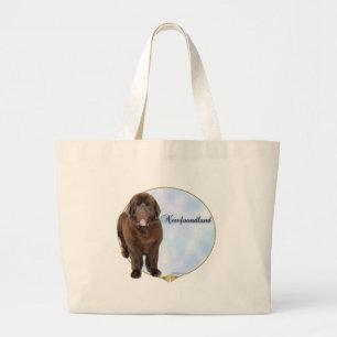 Grand Tote Bag Portrait Brown de Terre-Neuve