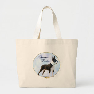 Grand Tote Bag Portrait de Boston Terrier