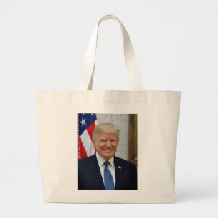 Grand Tote Bag Portrait de Donald Trump Maison Blanche Président