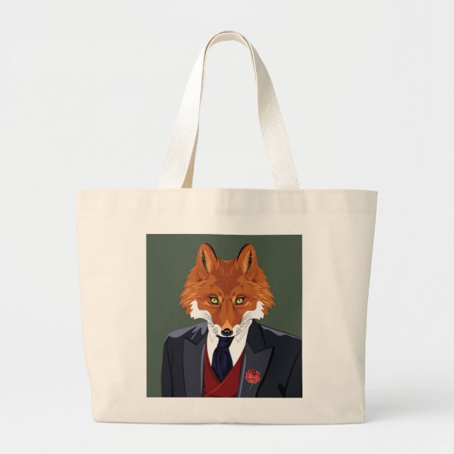 Grand Tote Bag Portrait rusé (Devant)
