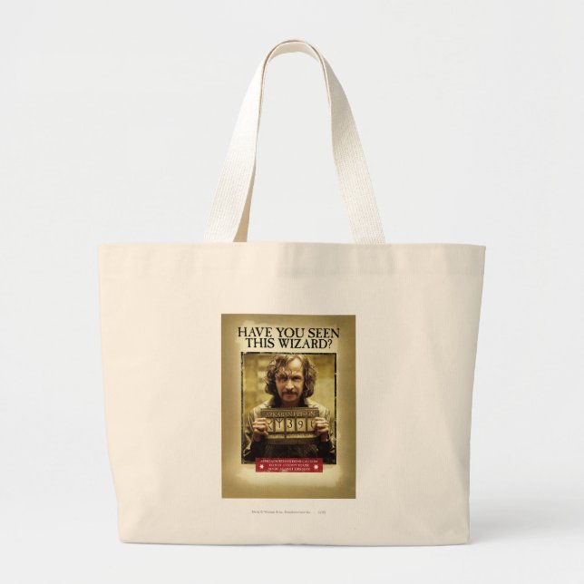 Grand Tote Bag Poster Recherché noir Sirius (Devant)