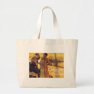 Grand Tote Bag Poster Vintage voyage de Barcelone