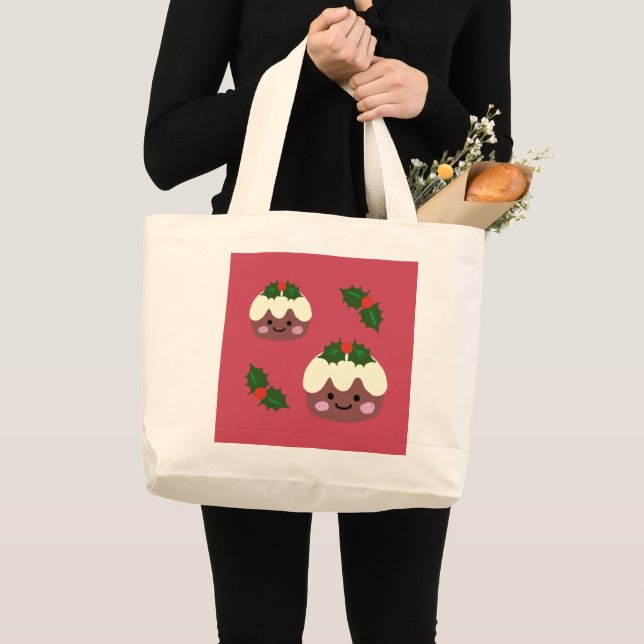 Grand Tote Bag Pouding de Noël 2 (Devant (produit))