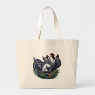Grand Tote Bag Poulets vintages
