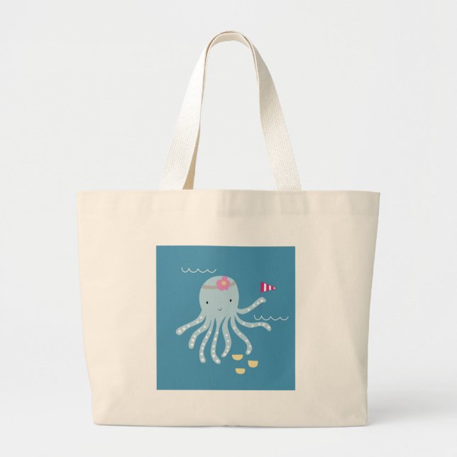 Grand Tote Bag poulpe (Devant)
