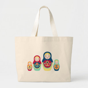Grand Tote Bag Poupées de Matryoshka