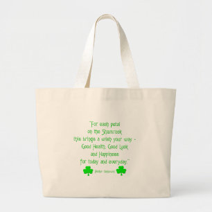 Grand Tote Bag Pour chaque pétale sur le shamrock...
