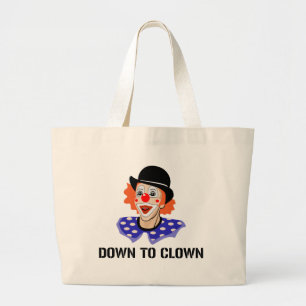 Grand Tote Bag Pour faire le clown vers le bas plaisanterie drôl