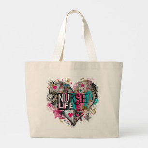 Grand Tote Bag Pour l'amour des infirmières