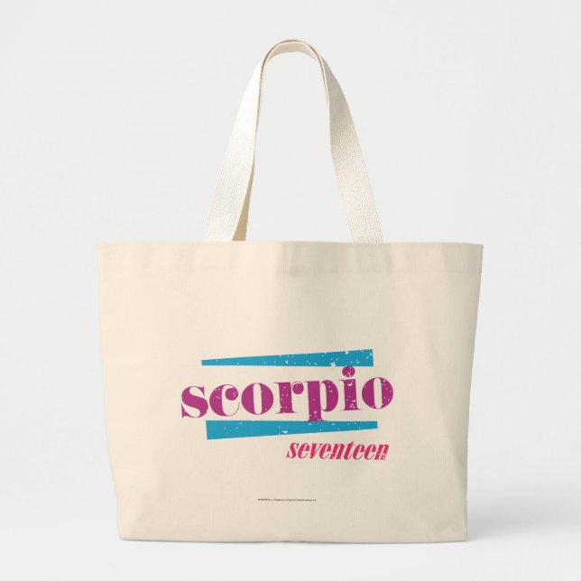 Grand Tote Bag Pourpre de Scorpion (Devant)