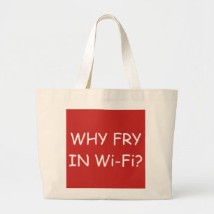 Grand Tote Bag Pourquoi friture dans Wi-Fi fourre-tout
