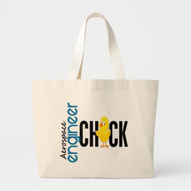 Grand Tote Bag Poussin d'ingénieur aérospatial (Devant)