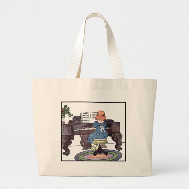 Grand Tote Bag Pratique du piano (Devant)
