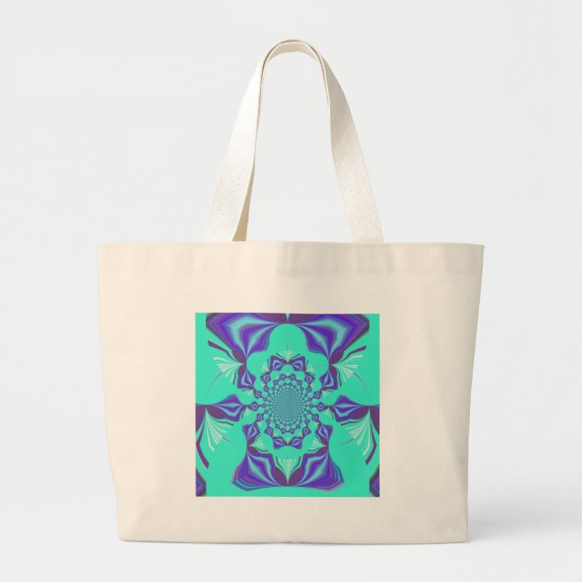 Grand Tote Bag Précieux bleu (Devant)