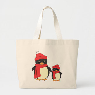 Grand Tote Bag Prendre le petit pingouin pour une promenade