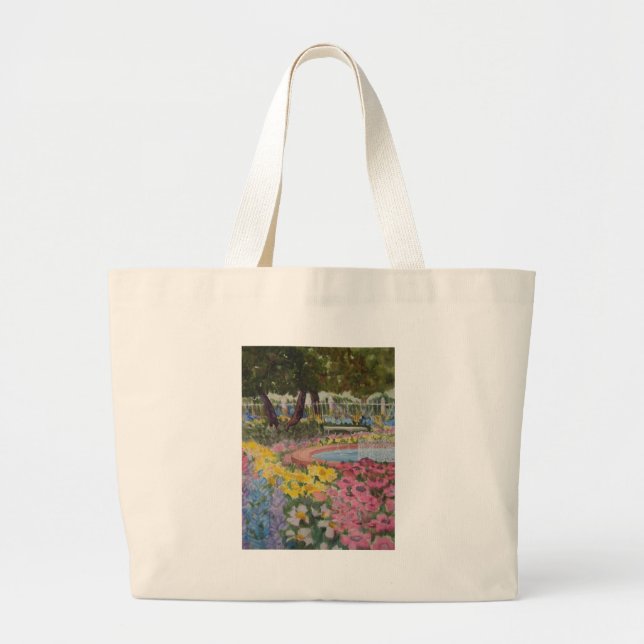 Grand Tote Bag Prescott Park Garden Poppies Portsmouth NH (Devant)
