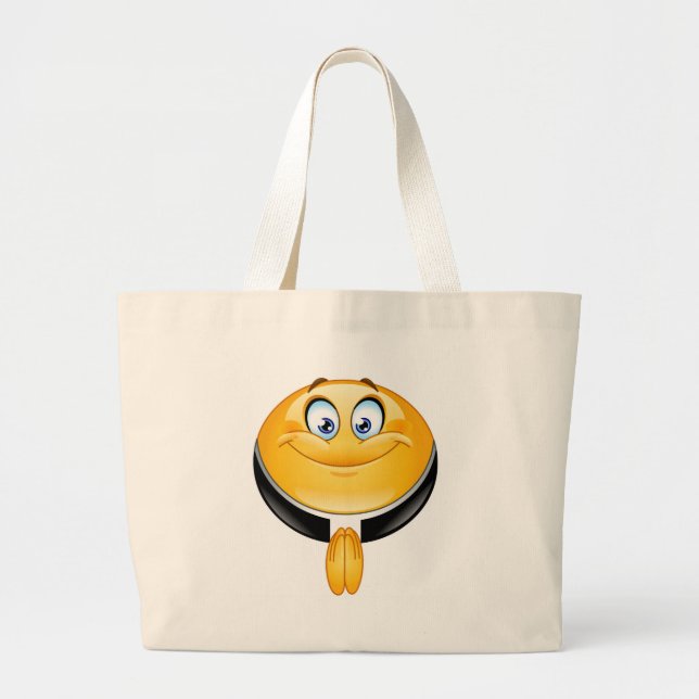 Grand Tote Bag prêtre émoji (Devant)
