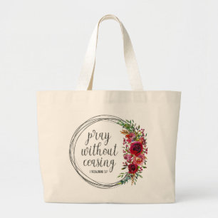 Grand Tote Bag Priez Sans Cesse