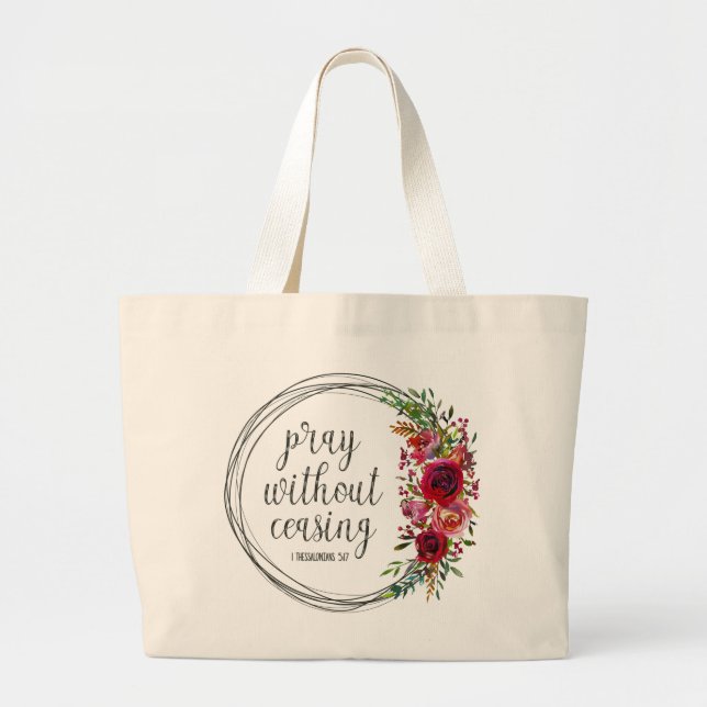 Grand Tote Bag Priez Sans Cesse (Devant)