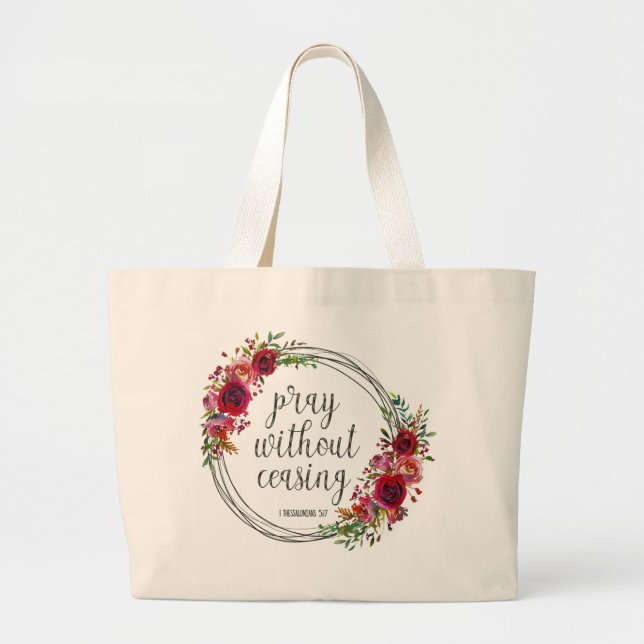 Grand Tote Bag Priez Sans Cesse (Devant)