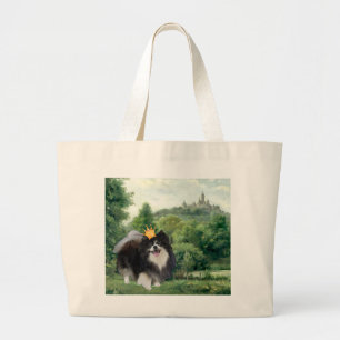 Grand Tote Bag Prince Pomeranian noir