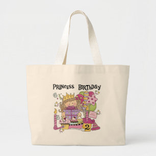 Grand Tote Bag Princesse de fête 2e anniversaire Tshirts et cadea