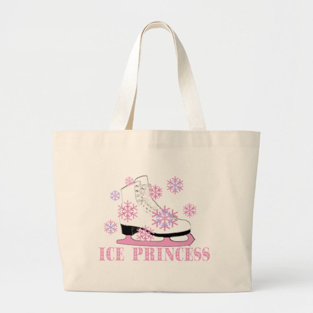 Grand Tote Bag Princesse Skate de glace (Devant)