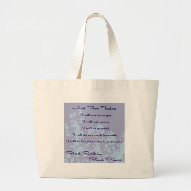 Grand Tote Bag Principes de Reiki (Devant)