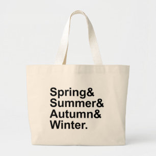 Grand Tote Bag Printemps Été Automne Hiver Quatre Saisons