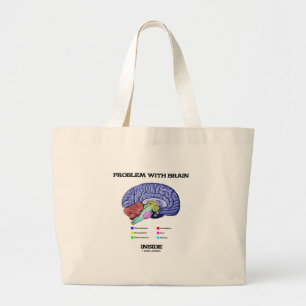 Grand Tote Bag Problème avec le cerveau à l'intérieur (Anatomie d