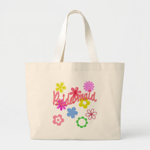 Grand Tote Bag Produits de demoiselle d'honneur remplis par fleur
