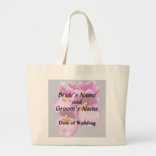 Grand Tote Bag Produits de mariage aux orchidées pensées roses