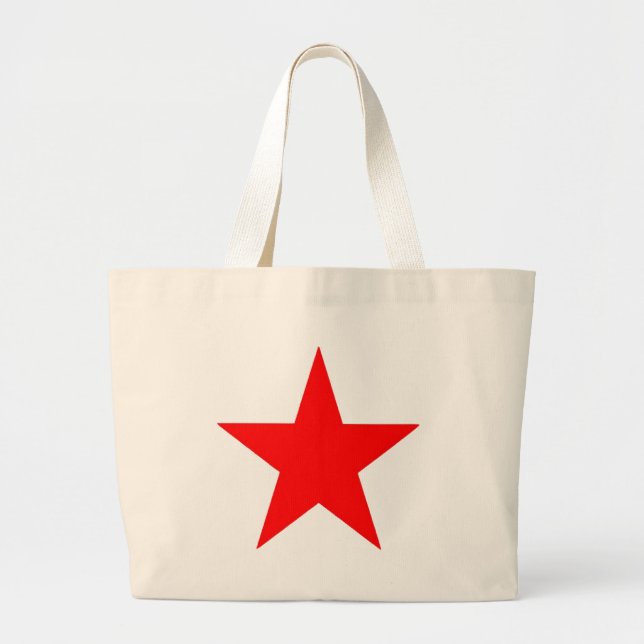 Grand Tote Bag Produits rouges et conceptions d'étoile ! (Devant)