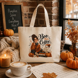 Grand Tote Bag Prof puis café Prof de musique Halloween