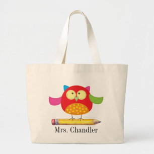 Grand Tote Bag Professeur de chouette