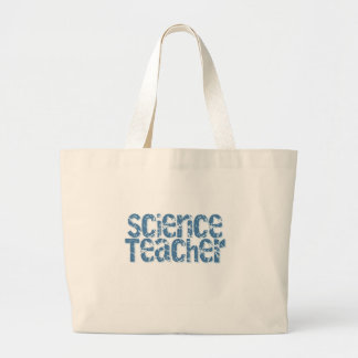 Grand Tote Bag Professeur de Sciences affligé par bleu des textes