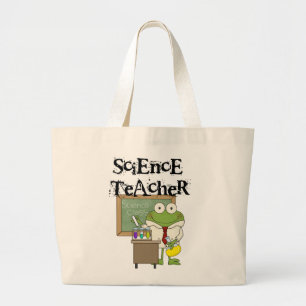 Grand Tote Bag Professeur de Sciences de grenouille