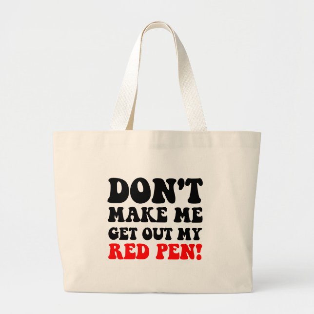 Grand Tote Bag Professeur drôle (Devant)