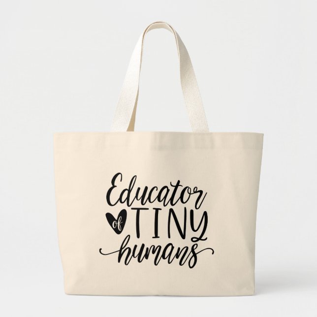 Grand Tote Bag Professeur Fourre-tout - éducateur des humains (Devant)
