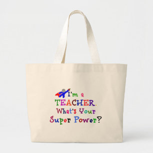 Grand Tote Bag Professeur Superhero