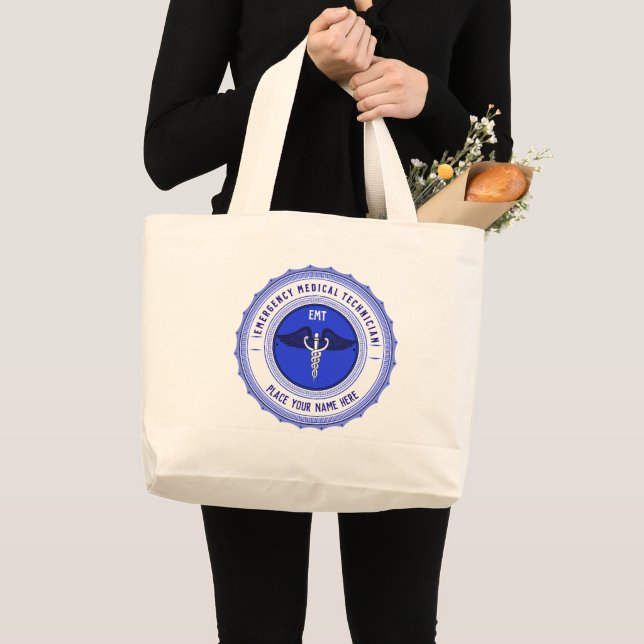 Grand Tote Bag Professionnels paramédicaux personnalisés EMT Cadu (Devant (produit))