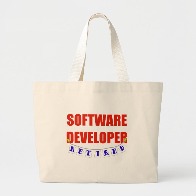 GRAND TOTE BAG PROGRAMMATEUR DE LOGICIEL RETRAITÉ (Devant)