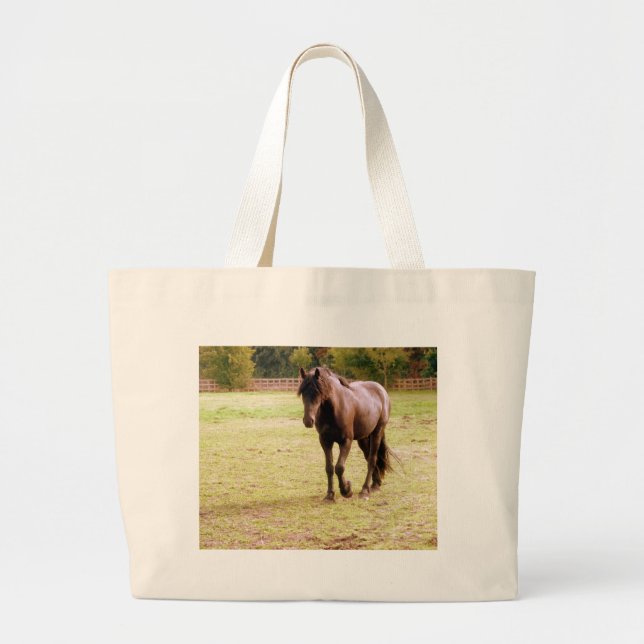 Grand Tote Bag Promenade à cheval Brown relaxante (Devant)