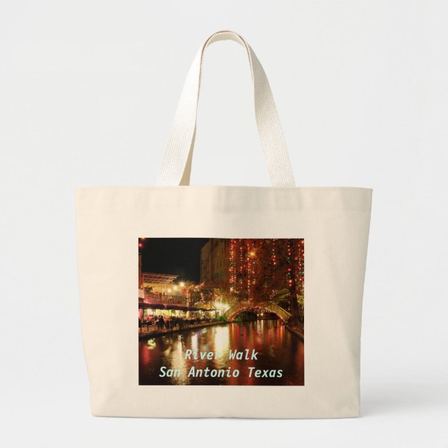 Grand Tote Bag Promenade San Antonio le Texas de rivière (Devant)