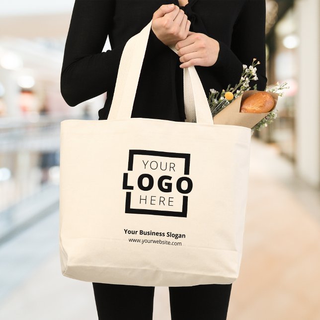 Grand Tote Bag Promotions personnalisées avec logo de l'entrepris (Créateur téléchargé)