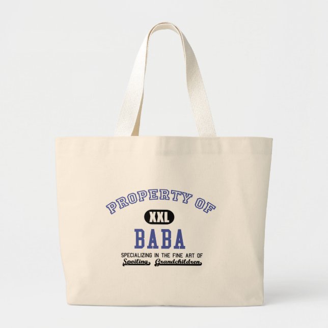 Grand Tote Bag Propriété de baba (Devant)